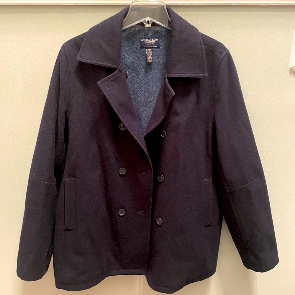 American Eagle XL navy peacoat
